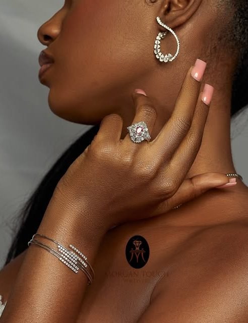 Diamond drop earrings, Morgan Touch