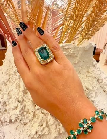 Emerald ring and bracelet, Morgan Touch